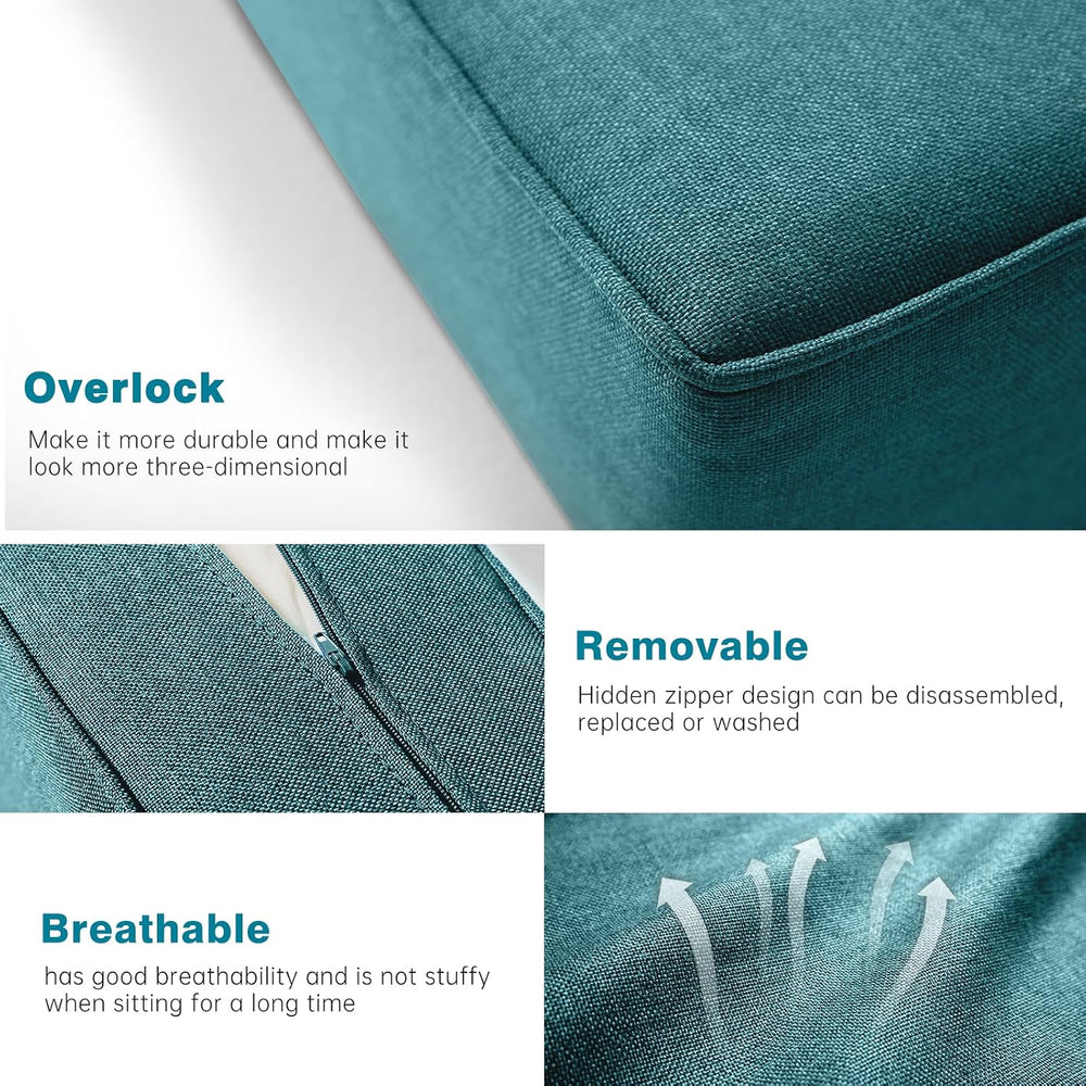 Belord Luxury 4" Thick Outdoor Cushion 4 Set - 22 x24 Inch 28D Sponge Fi...