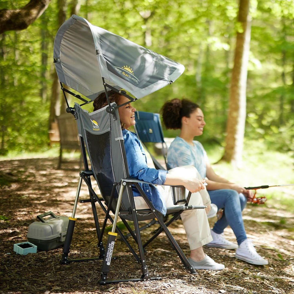 GCI Outdoor Sunshade Rocker Outdoor Rocking Chair with Canopy