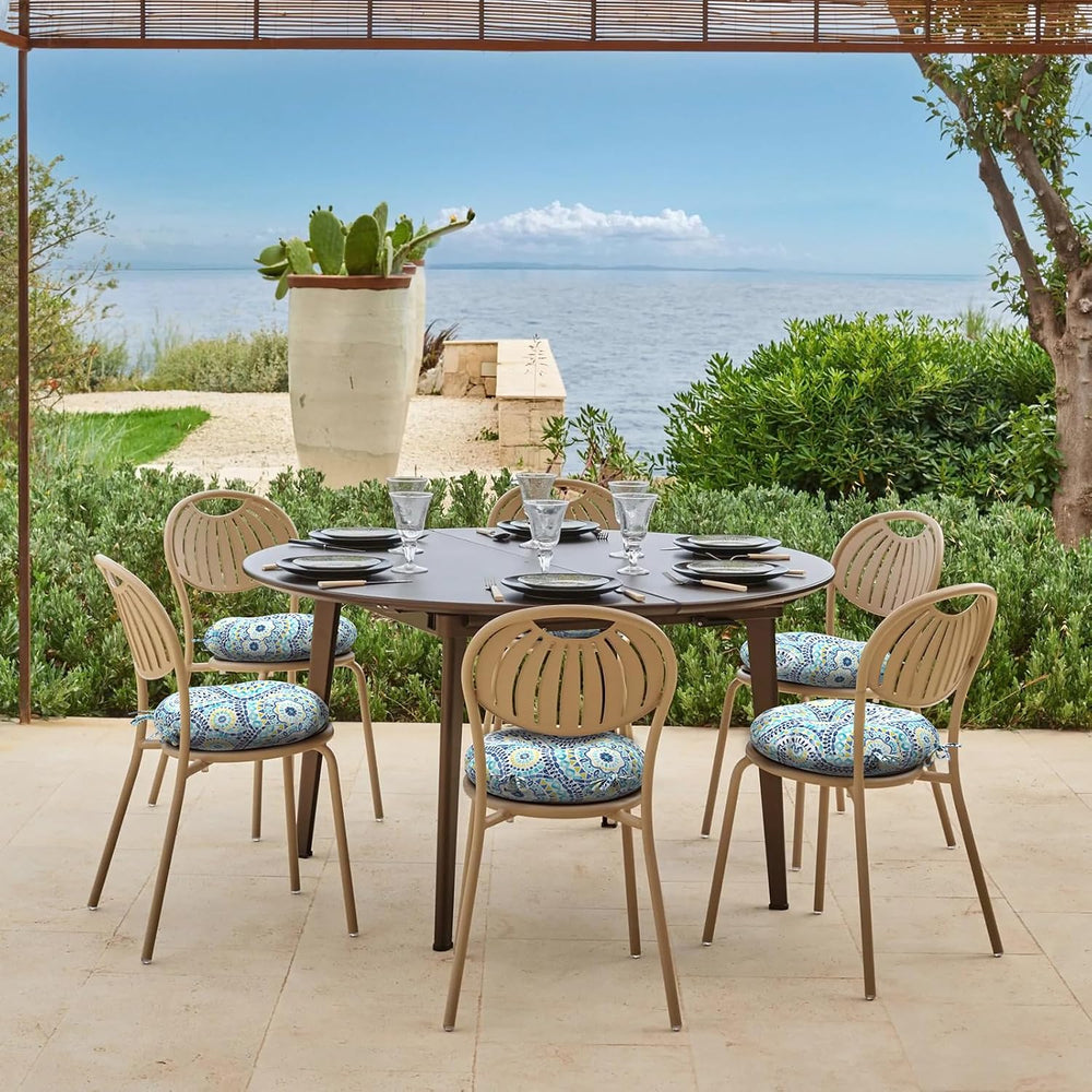 DYTXIII Set of 2 Outdoor Round Chair Cushions 15"x15"x4" with ...
