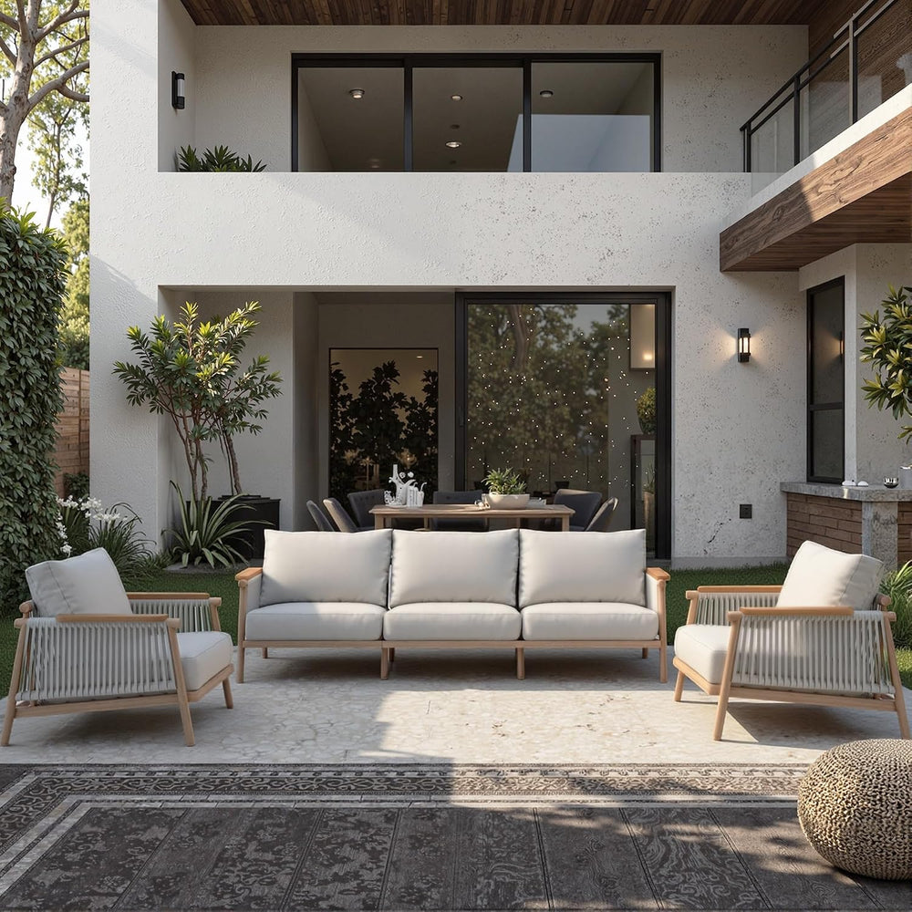 Acanva Moss Aluminum Outdoor Patio Furniture, Armchair