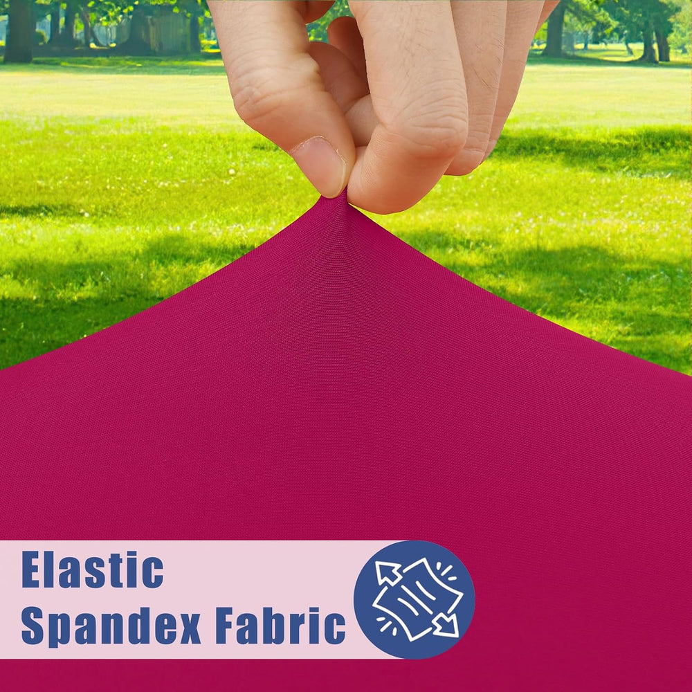 Moosfor 4 Pack Rectangle Spandex Fitted Table Cloth, 6FT Elastic Tablecloth
