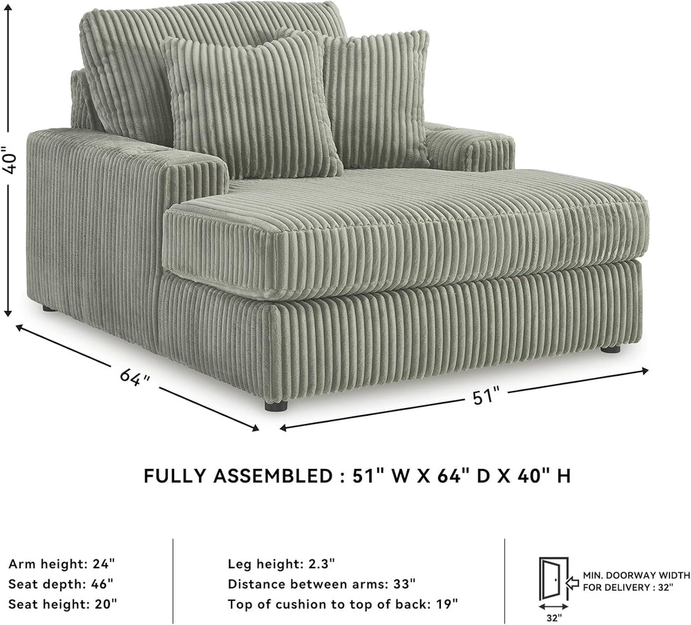 Signature Design by Ashley Lindyn Casual Chaise Lounge Chair Indoor, Oversize...