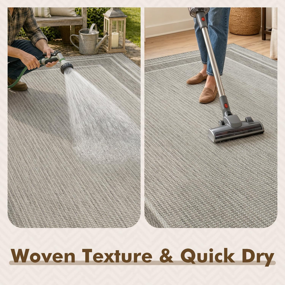 MontVoo-Outdoor Rug-Patio Rug 5x7 ft Polypropylene Indoor Outdoor Rugs Outdoo...