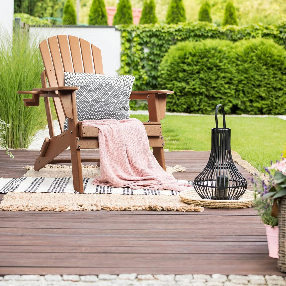 FUNBERRY Oversized Folding Adirondack Chair Set of 6, Fire Pit Chair 400LBS