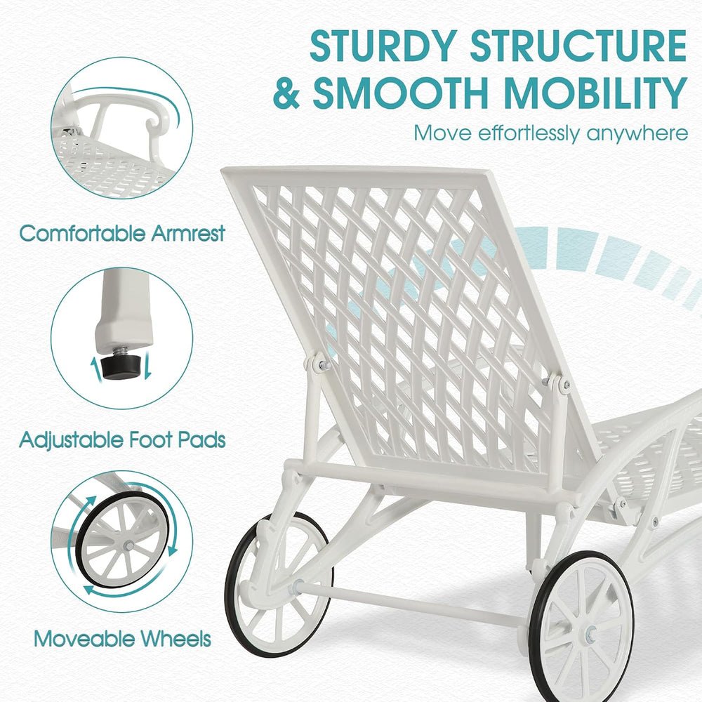 HOMEFUN Chaise Lounge Chair Outdoor