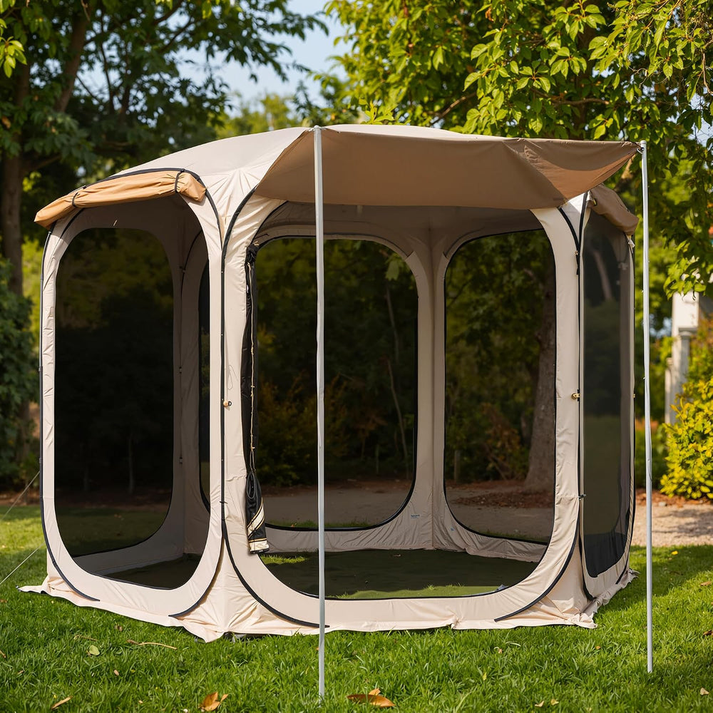 East Oak 10×10 FT Pop Up Canopy Tent with Mesh Walls | Outdoor Screen House w...