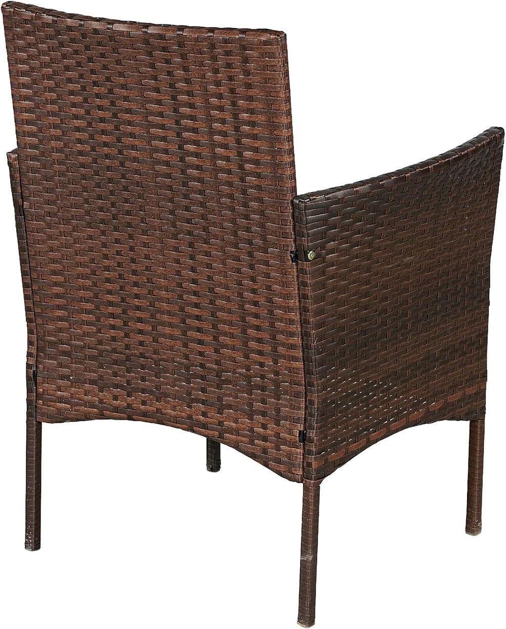 BTEXPERT Outdoor Wicker Patio Conversation 3 Piece Bistro Set Garden Yard Por...