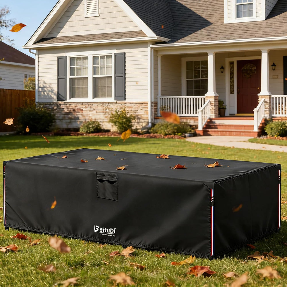 Bitubi Rectangular Patio Table Cover - Heavy Duty 600D Tough Canvas Waterproo...
