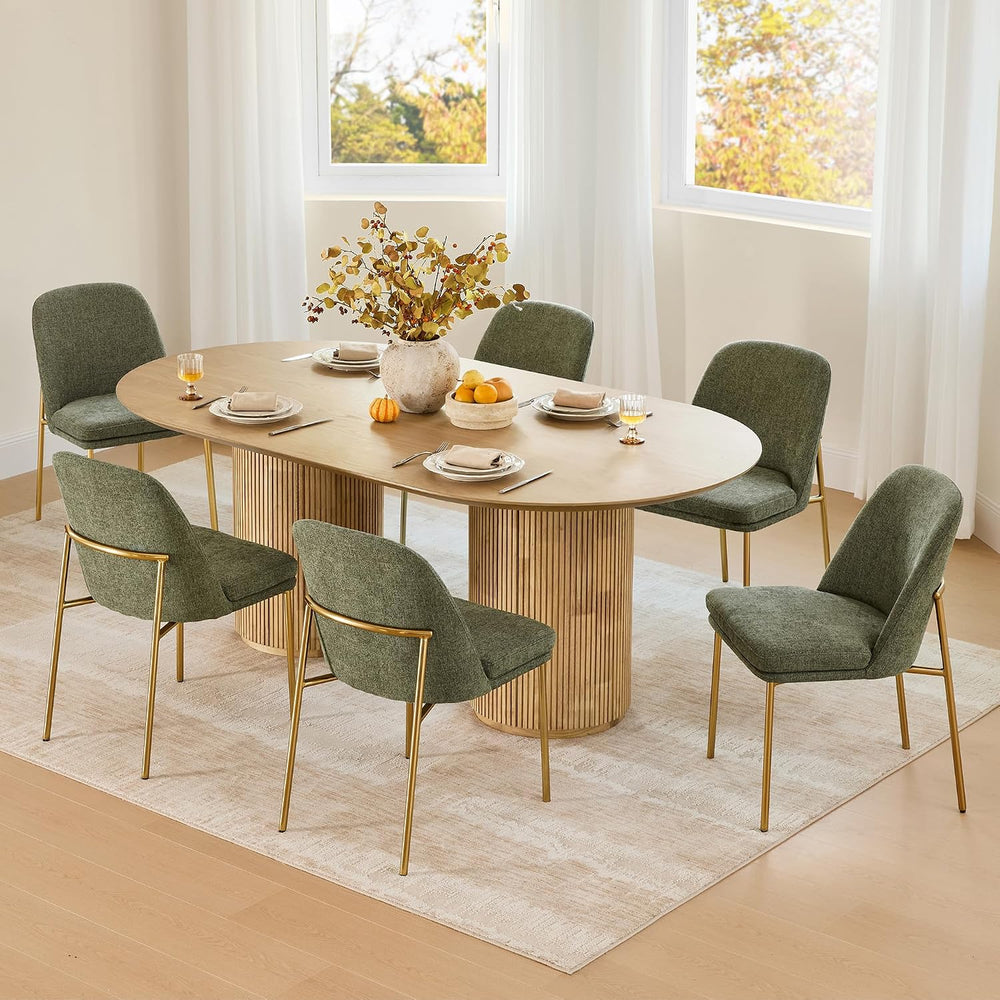 CHITA Modern Dining Chairs Set of 3, Upholstered Dining Chair, Moss Green