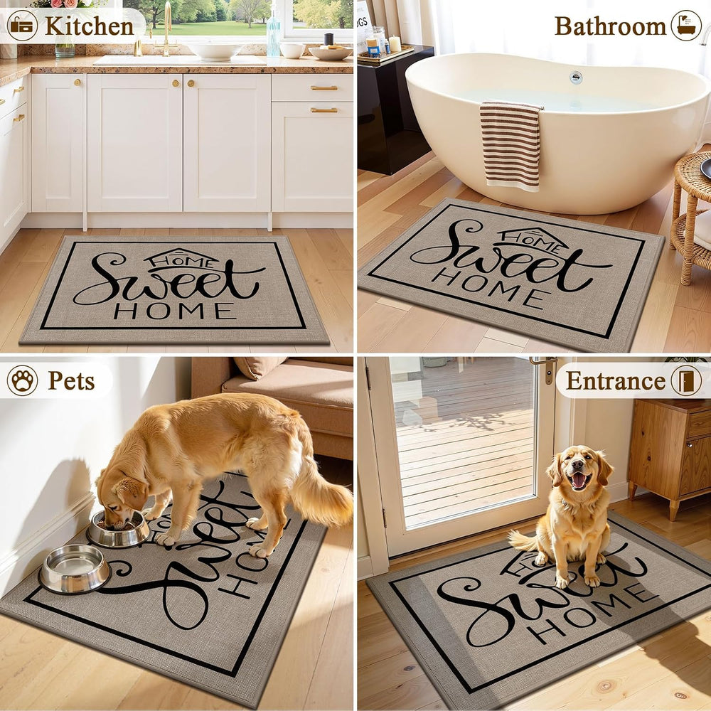Vaukki Indoor Door Mat 32"x48", Ultra Thin Doormat Indoor Entrance
