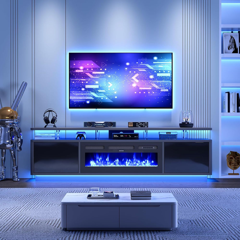 MXV 80" Fireplace TV Stand for TVs Up to 90", 36" Fireplace wi...