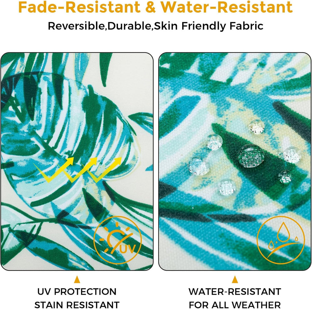 FUNHOME Outdoor Chair Cushion Set 24x24 Inch,Water-Resistant & Fade-Resis...