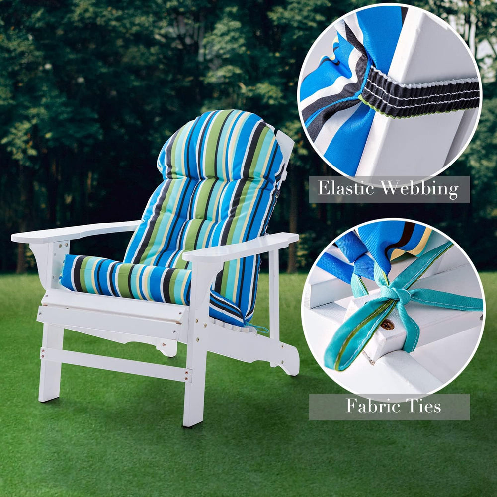 Enipate Weather Resistant Adirondack Chair Cushions High Back Indoor Outdoor ...