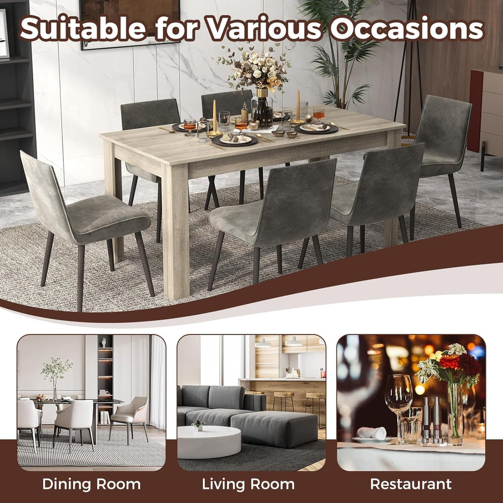 LDAILY Dining Table, Modern Dining Room Table for 4-6 People, Heavy Duty Legs...