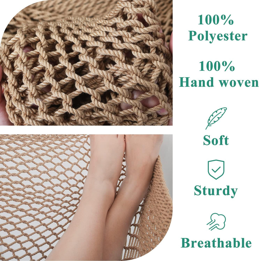 Upgraded Caribbean Hammock Chair with Detachable Metal Bar, Large Hammock Swi...