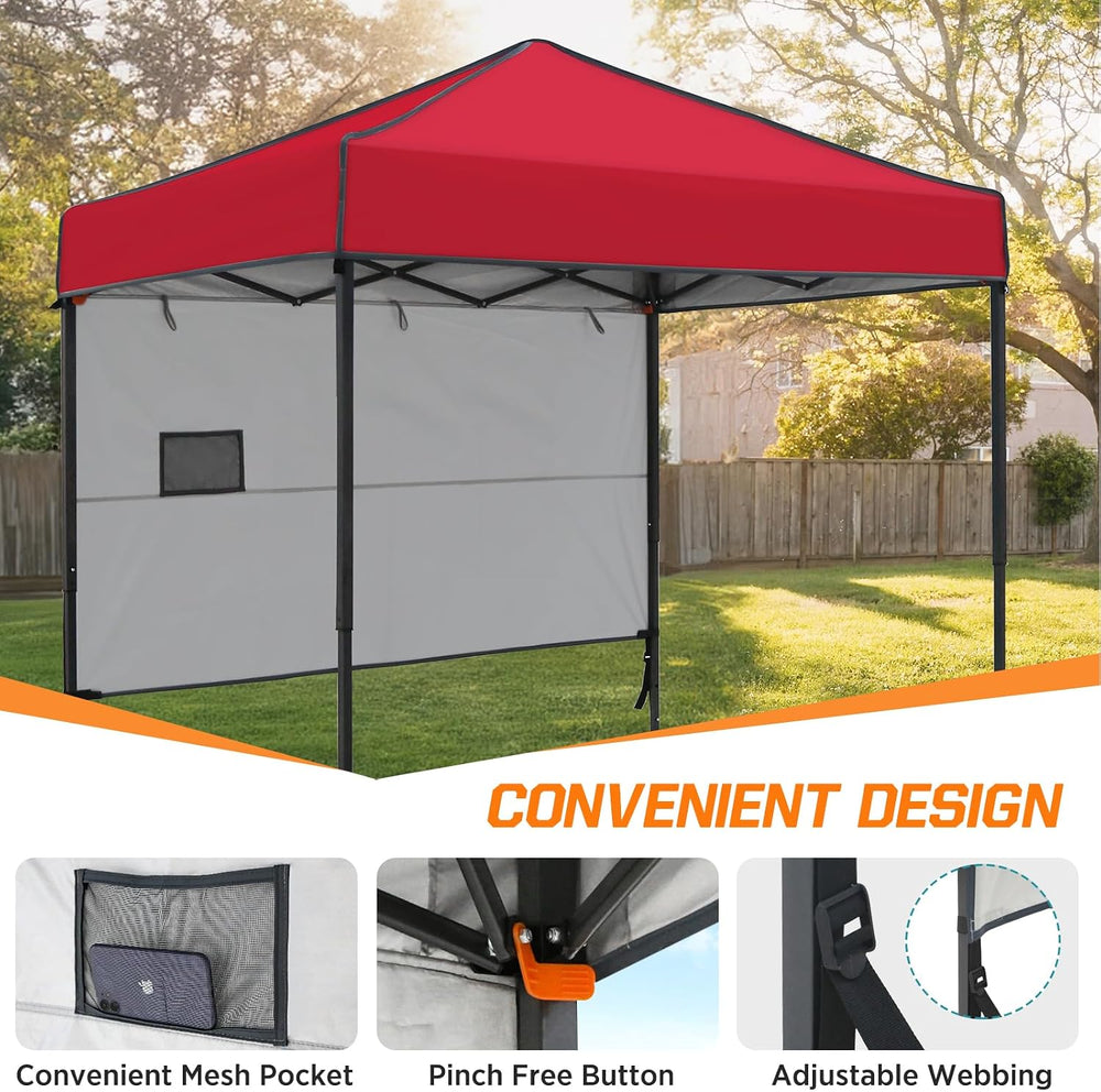 COOS BAY 6x4 Pop Up Canopy Tent with Adjustable Side Wall, Easy Setup Lightwe...