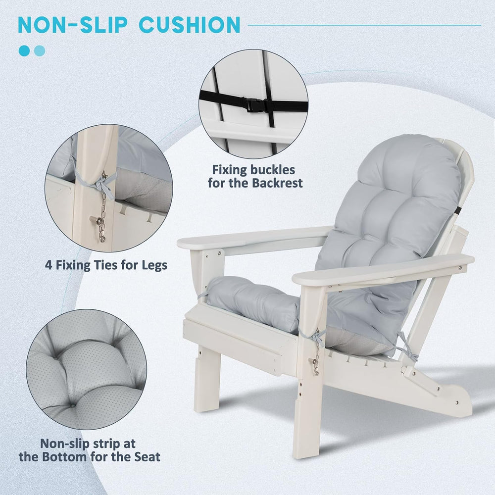 nalone 2 Pack Adirondack Chair Cushion Rocking Chair Cushions High Back Adiro...