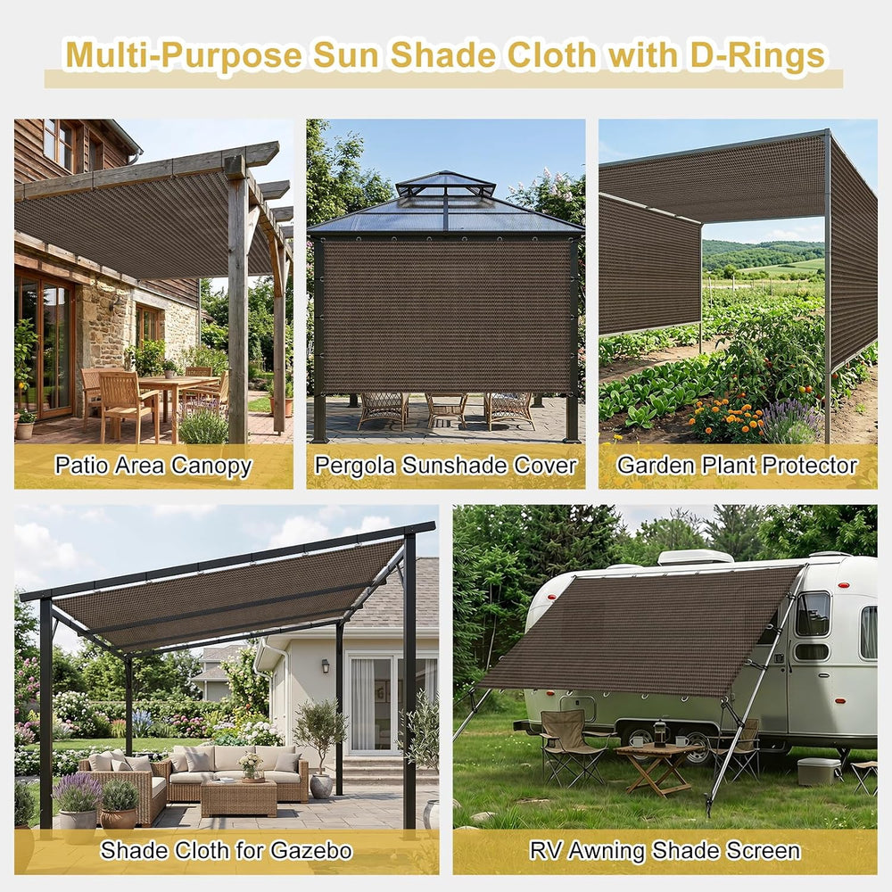 Shade&Beyond 90% Sun Shade Cloth with D-Rings & Reinforced Corner Web...