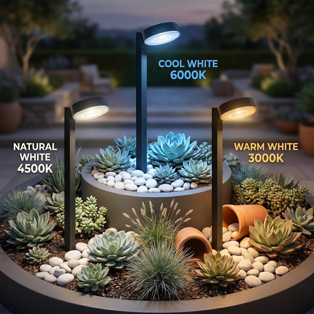 Upgraded 12 Pack Solar Pathway Lights Outdoor, 3 Color Temperatures