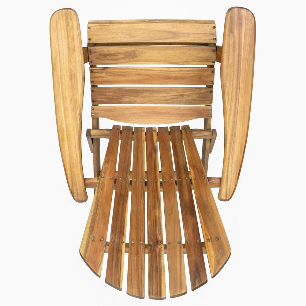 Christopher Knight Home Hanlee Folding Wood Adirondack Chair, Natural Stained...