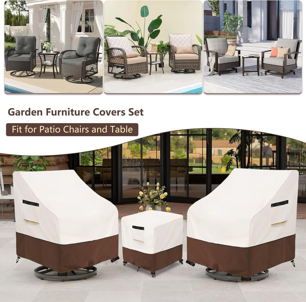 Patio Furniture Set Covers for 3 Piece Outdoor Bistro,Waterproof 100% Outdoor...