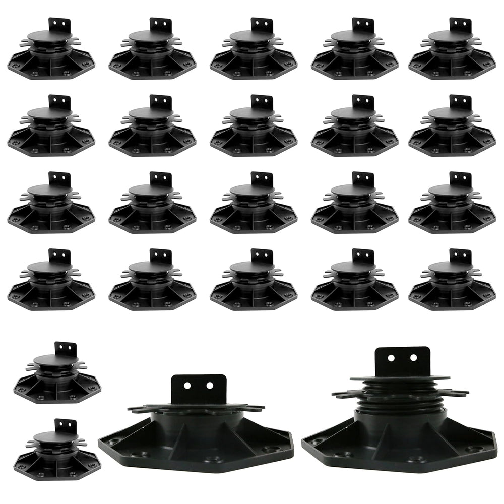 24PCS Adjustable Deck Support Pedestal Blocks (1-3/16" to 2-3/8")