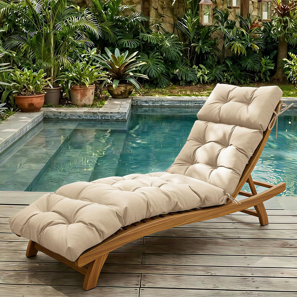 Outdoor Chaise Lounge Cushions, Waterproof Lounge Chair Cushions