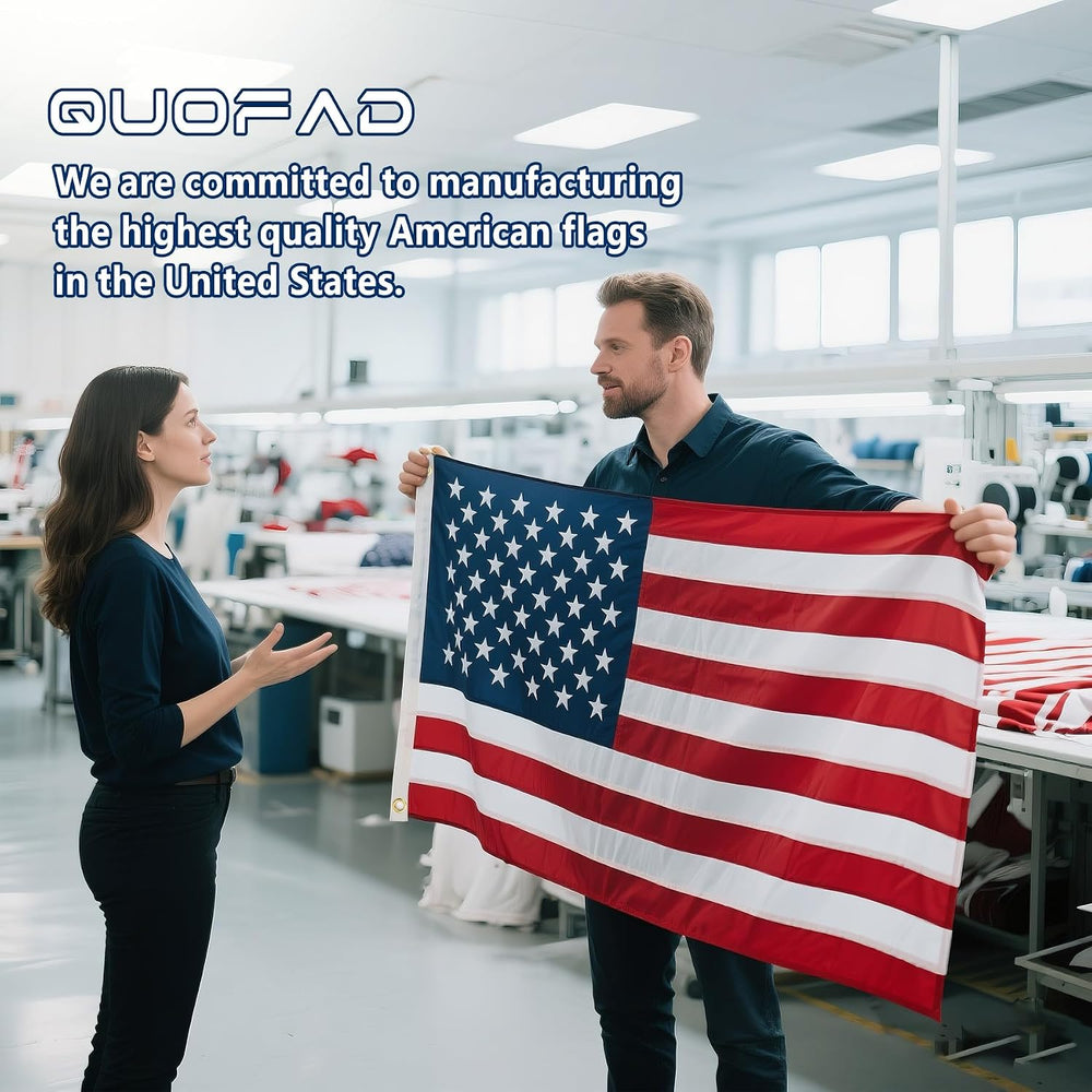 Made in the USA American Flag 3x5 Outdoor Heavy Duty,Sturdy Durable Nylon Ame...