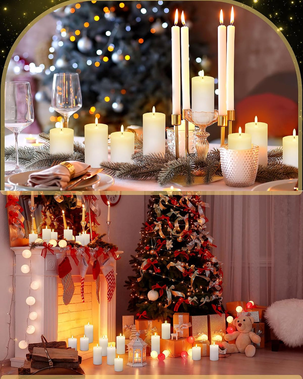VIHOSE 9 Pack White Flameless Candles Set with Remote and Timer Flickering Fl...