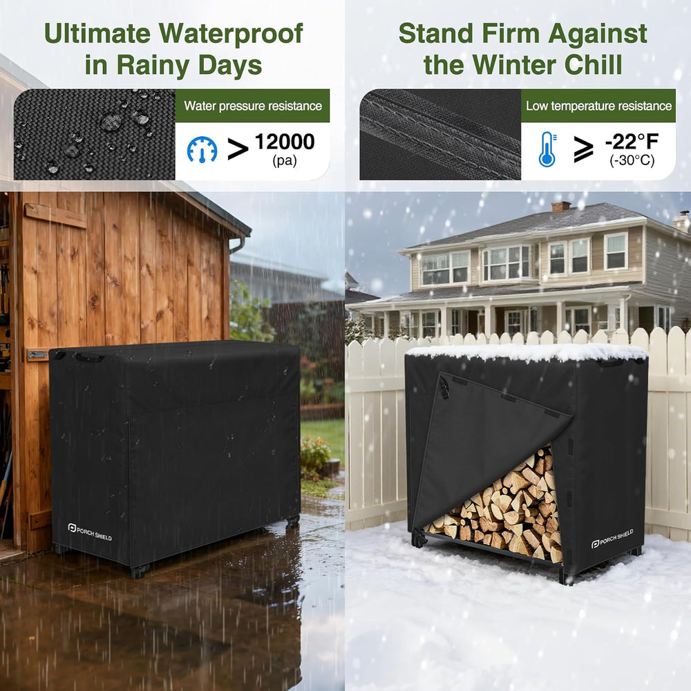 Porch Shield 4ft Waterproof Firewood Rack Cover