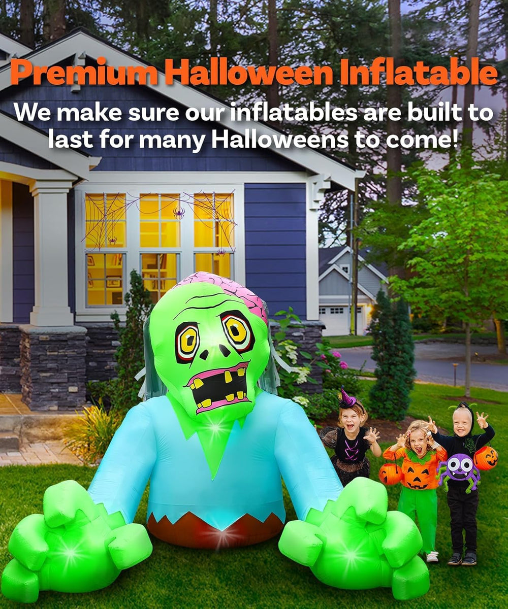 7FT Tall 9FT Wide Halloween Inflatable Zombie Outdoor Decoration