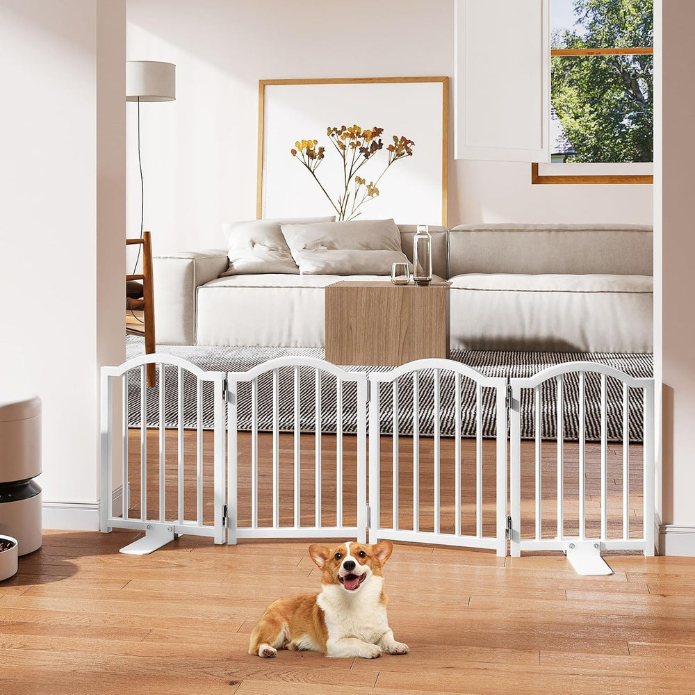 Snughome Short Dog Gate Indoor, 16" High Freestanding Small Dog Door Gat...