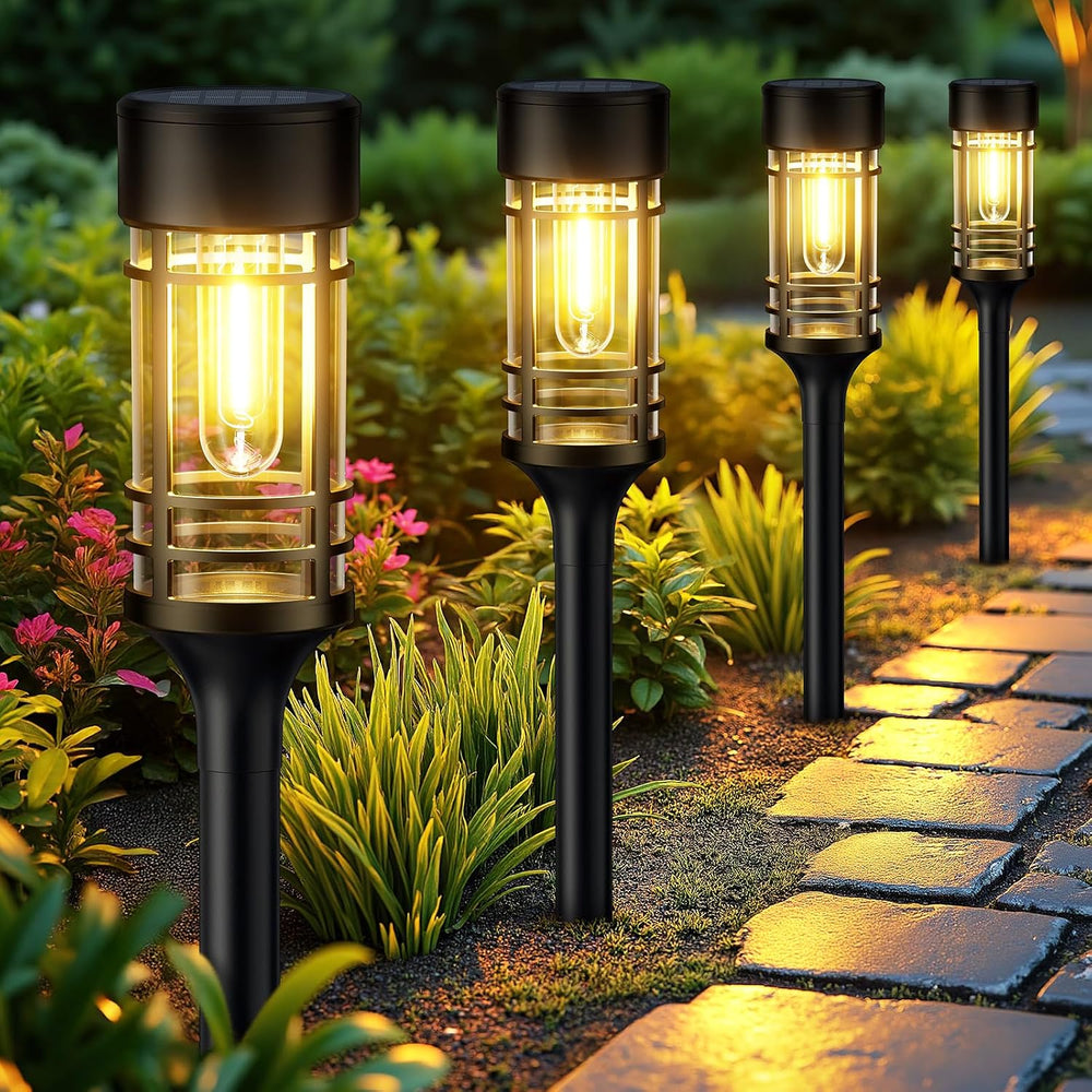 LETMY 12 Pack Solar Pathway Lights Outdoor, Solar Lights Outdoor Waterproof I...