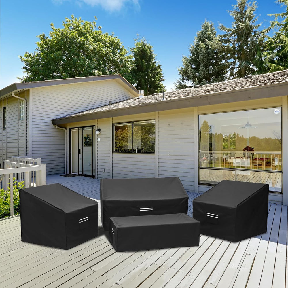 loriano Patio Furniture Covers, 4 Piece Outdoor Furniture Cover Waterproof, P...