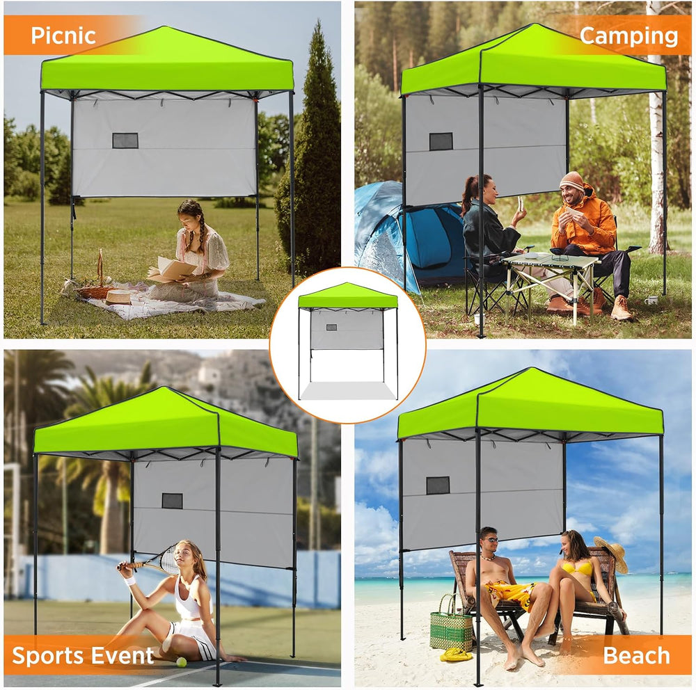 COOS BAY 6x4 Pop Up Canopy Tent with Adjustable Side Wall, Easy Setup Lightwe...