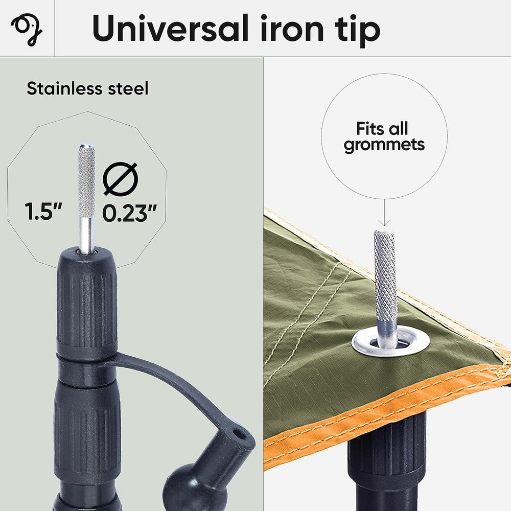 Green Elephant Camping Tarp Poles - Adjustable Aluminum Telescoping Tent Pole...