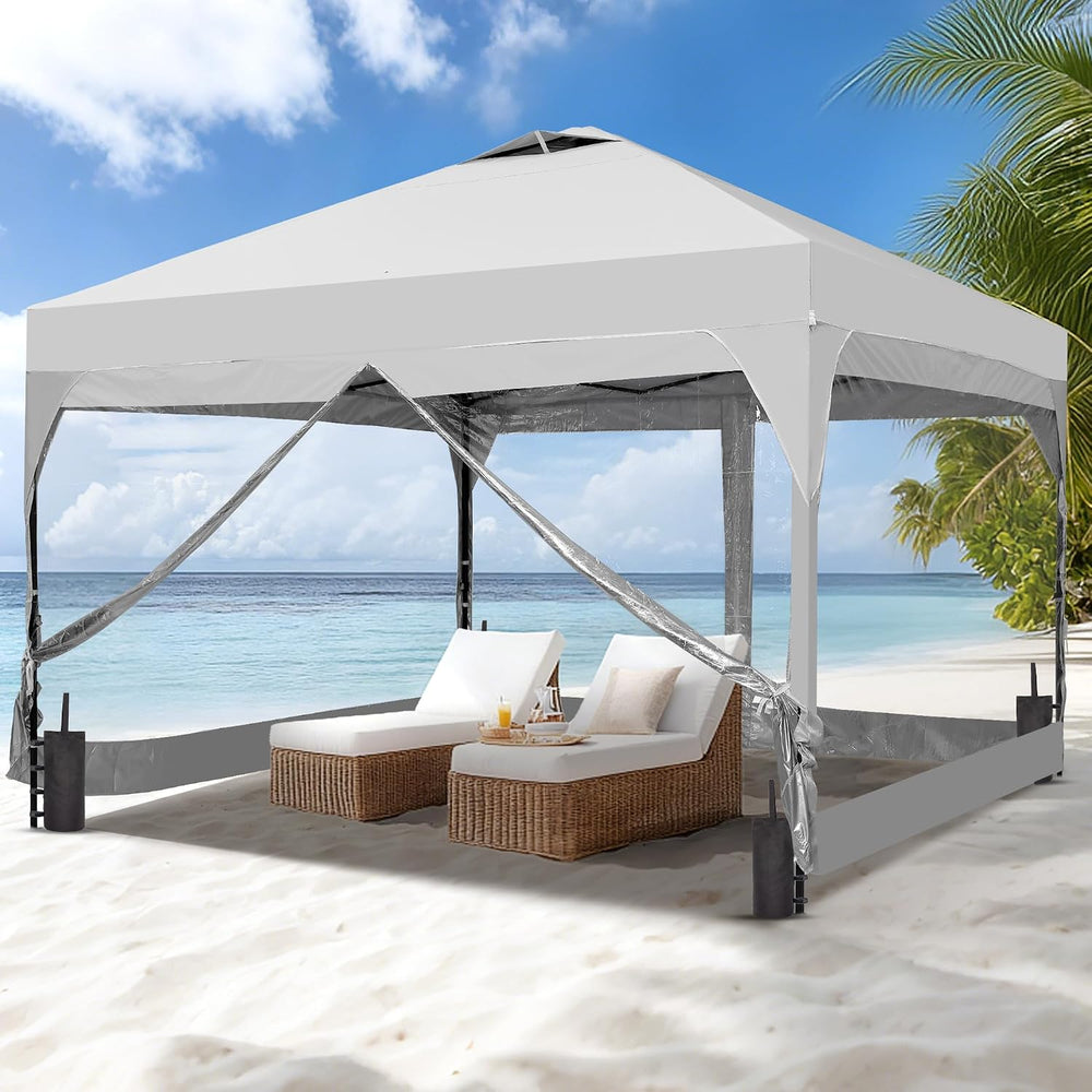 GDY 12x12 FT Pop Up Canopy Outdoor Tent with One Push Setup, Sunshine Setup G...