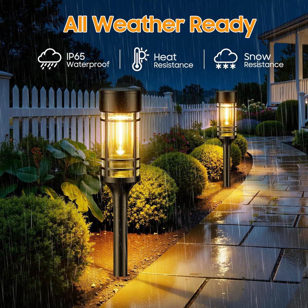 LETMY 12 Pack Solar Pathway Lights Outdoor, Solar Lights Outdoor Waterproof I...