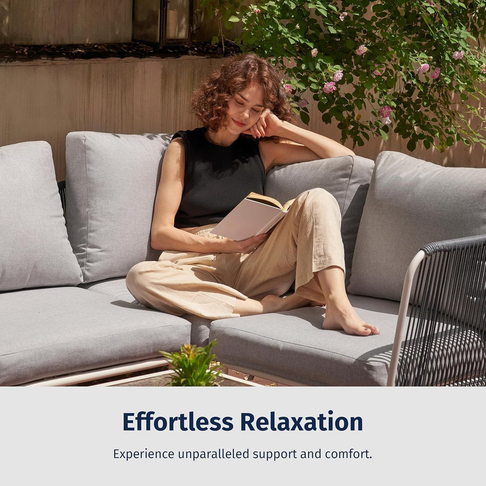 East Oak Montauk Modular 5-Piece Patio Furniture Set, Outdoor Sectional Sofa ...