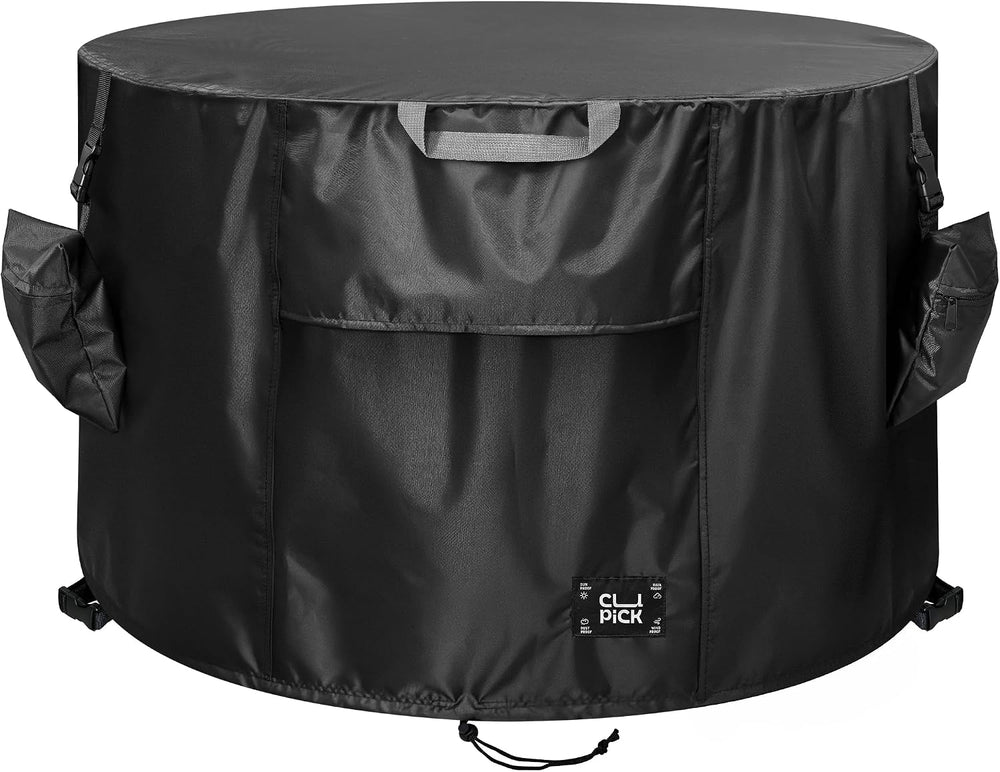 Fire Pit Cover,Heavy-Duty Waterproof Tear-Resistant FirePit Covers Round with...