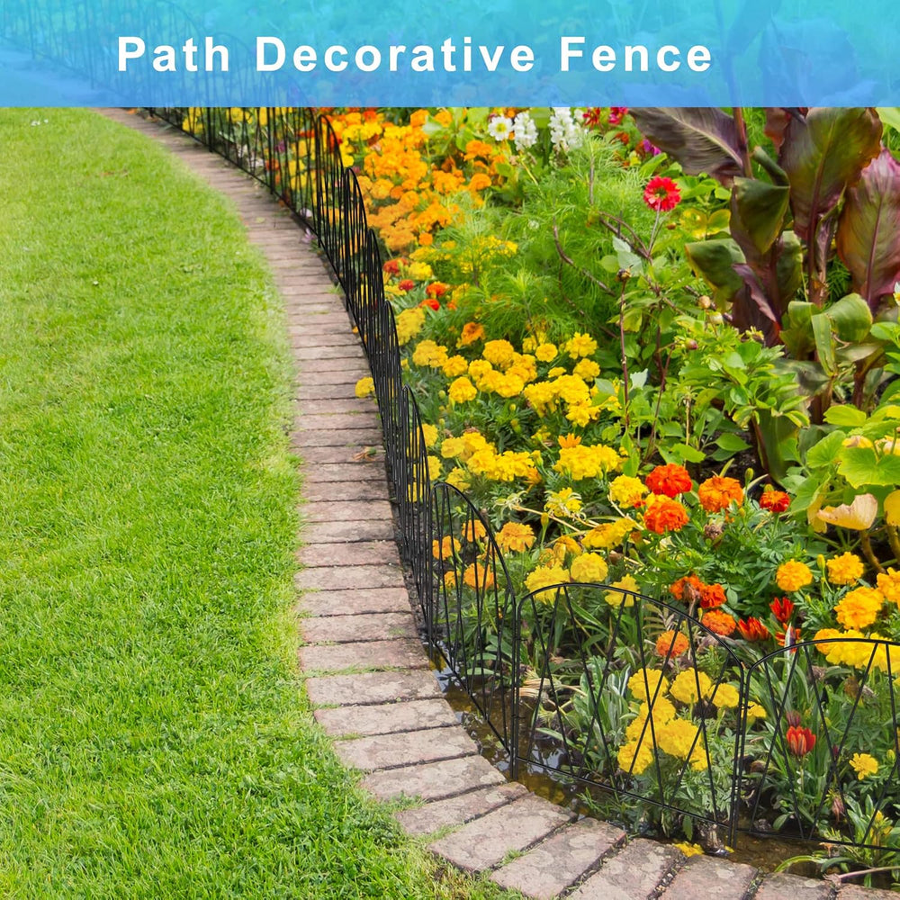 24 Packs Decorative Garden Fence 24.8ft (L) x 15.9in (H) Garden Fencing Panel...