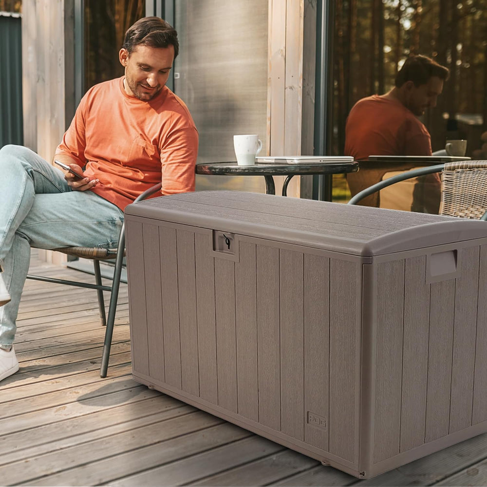 Plastic Development Group Outdoor Storage Deck Box, Standard Close, 105 Gallo...