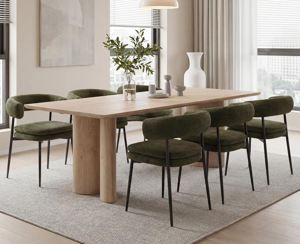 EALSON Upholstered Dining Chairs Set of 6 Modern Fabric Dining Room Chairs wi...