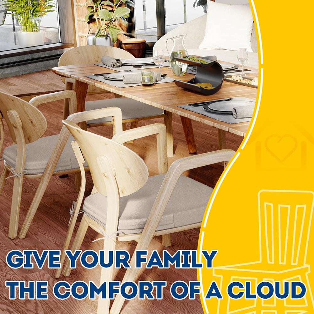 AAAAAcessories Chair Cushions for Dining Chairs, 17 x 16 x 2 in, Set of 6