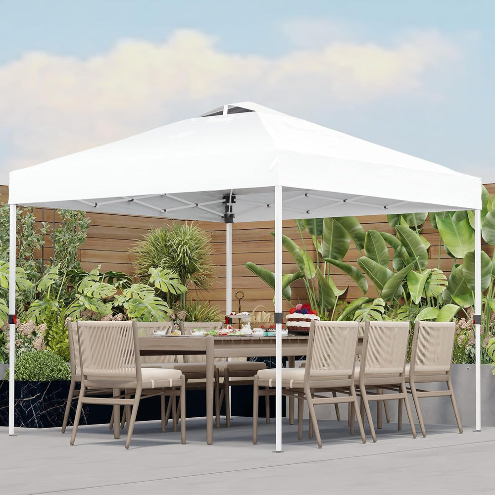 Shades 10x10 Pop Up Canopy with One Push Setup,Heavy Duty Beach Tent with Whe...