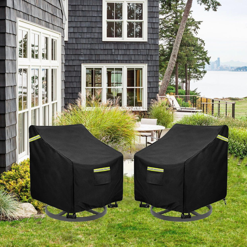 Outdoor Swivel Chair Cover 2 Pack,(32Wx35Dx36H inches )100% Waterproof Heavy ...