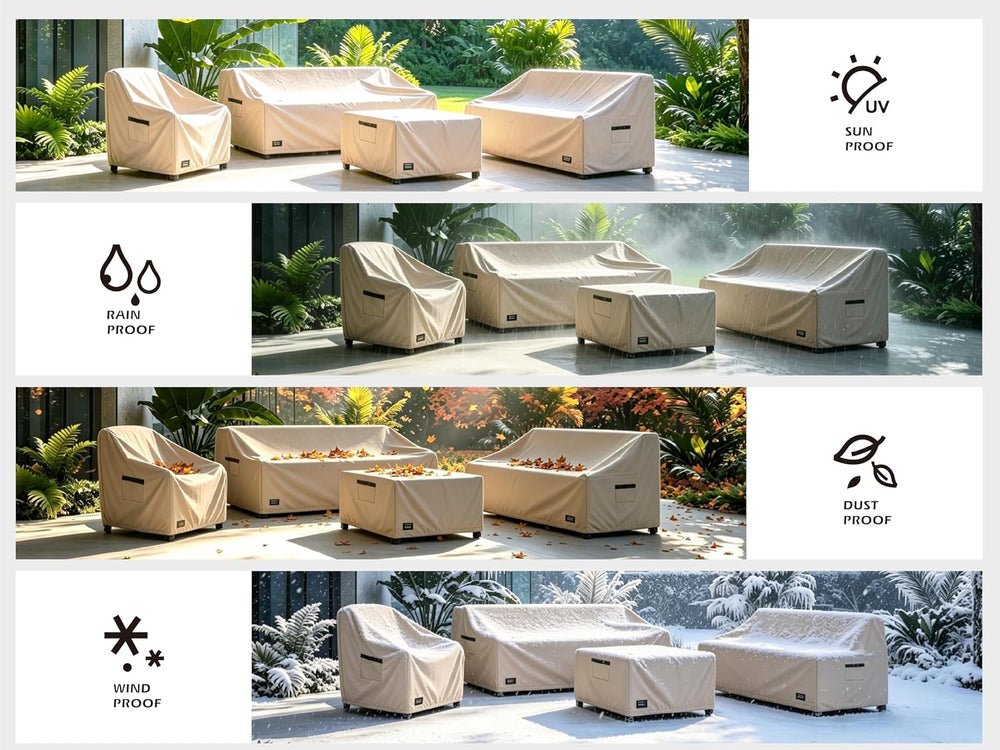 JinHrtoyi 3-Seater Outdoor Couch Cover, 79Wx38Dx35H inches Outdoor Furniture ...