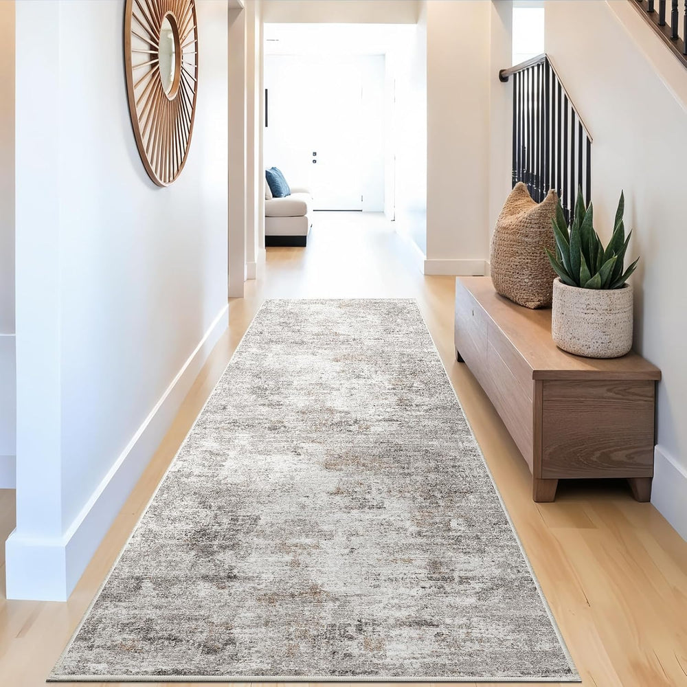 3x10 Ft Long Hallway Runner Rug - Non-Slip Washable Kitchen Runner Rug with R...