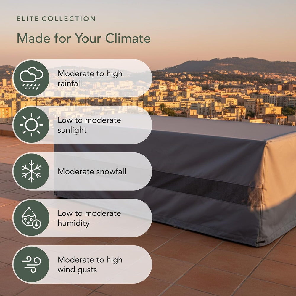 Covermates Elite Deck Box Cover, Polyester, 40W x 28D x 22H, Charcoal