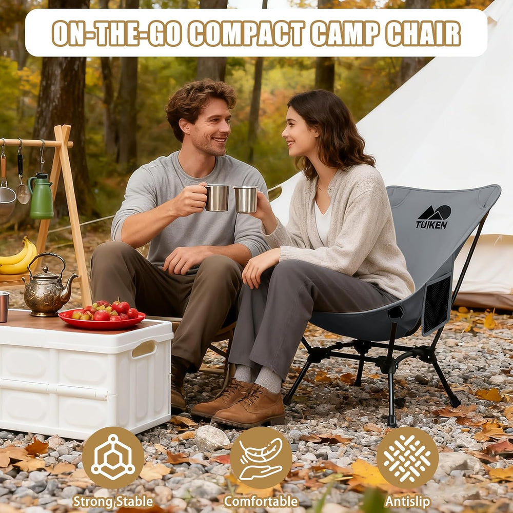 Ultralight Camping Chair Backpacking Chair, Portable Camp Chair with Cup Hold...